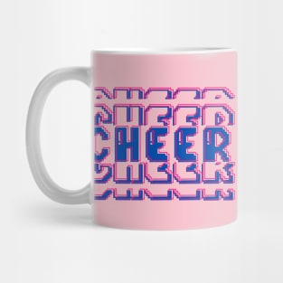 Neon cheer gamer style stacked text Mug